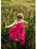 High Low Cherry Cotton Twirl Flower Girl Dress